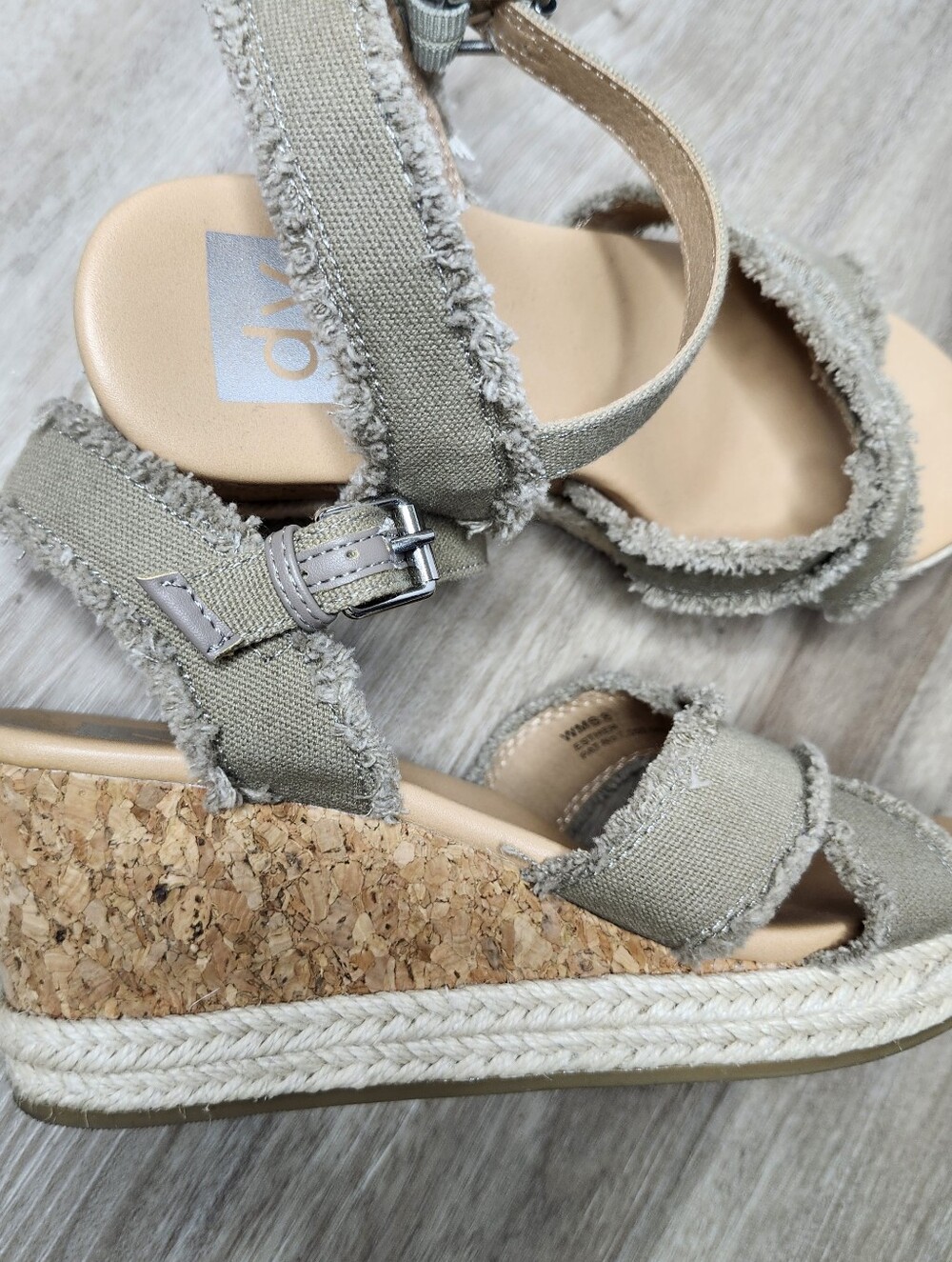 DV Dolce Vita Olive Green Boho Espadrille Wedge Sandals Women's 8 - Picture 2 of 9